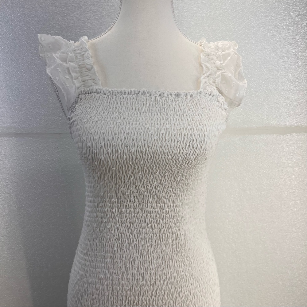 NWT Midi Dresses for Women - Backless Dress Square Neck Stretchy Ruched Fabric S - Picture 7 of 17